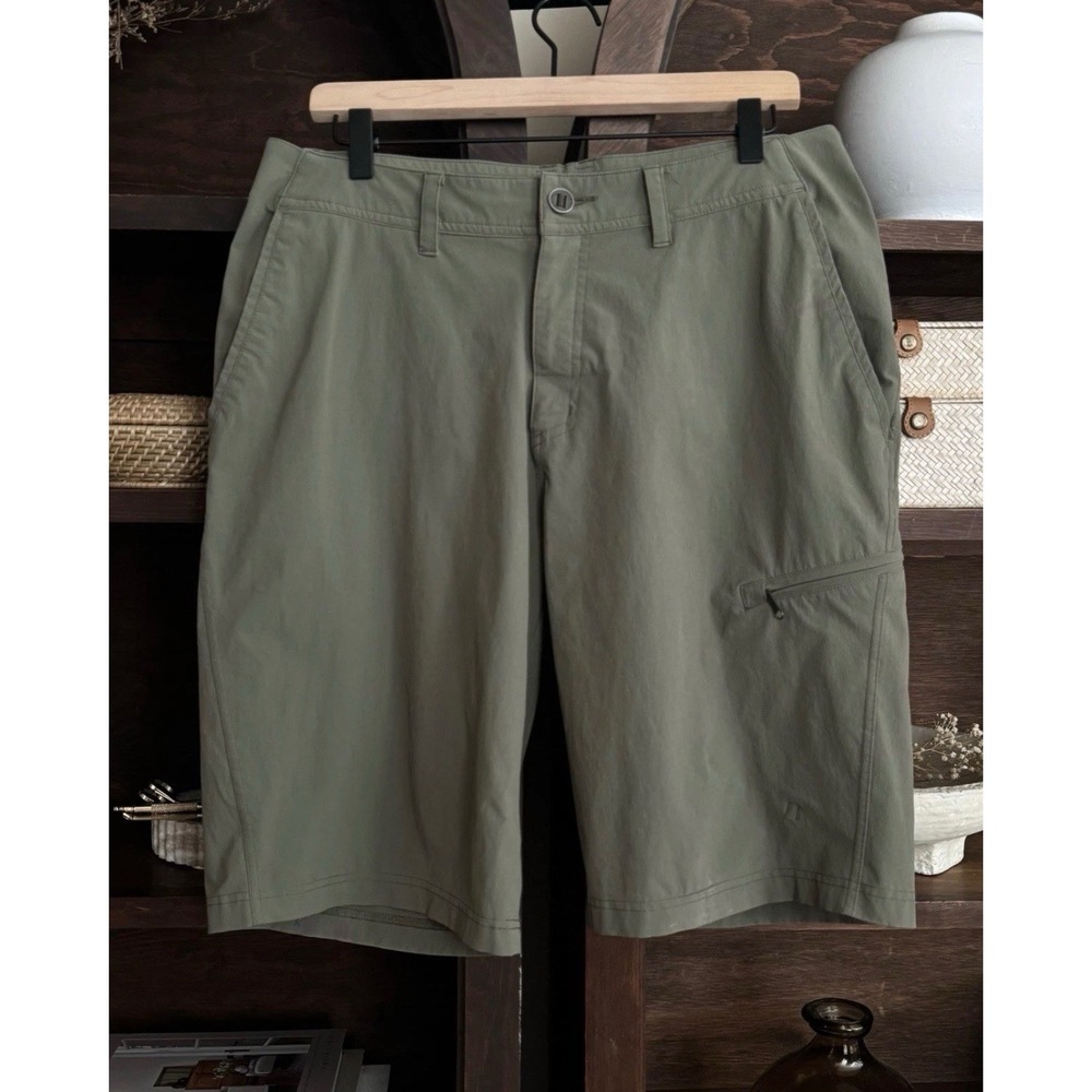 ExOfficio Men's Sol Cool 11" Camino Shorts Green Size 32 Hiking Travel Outdoor